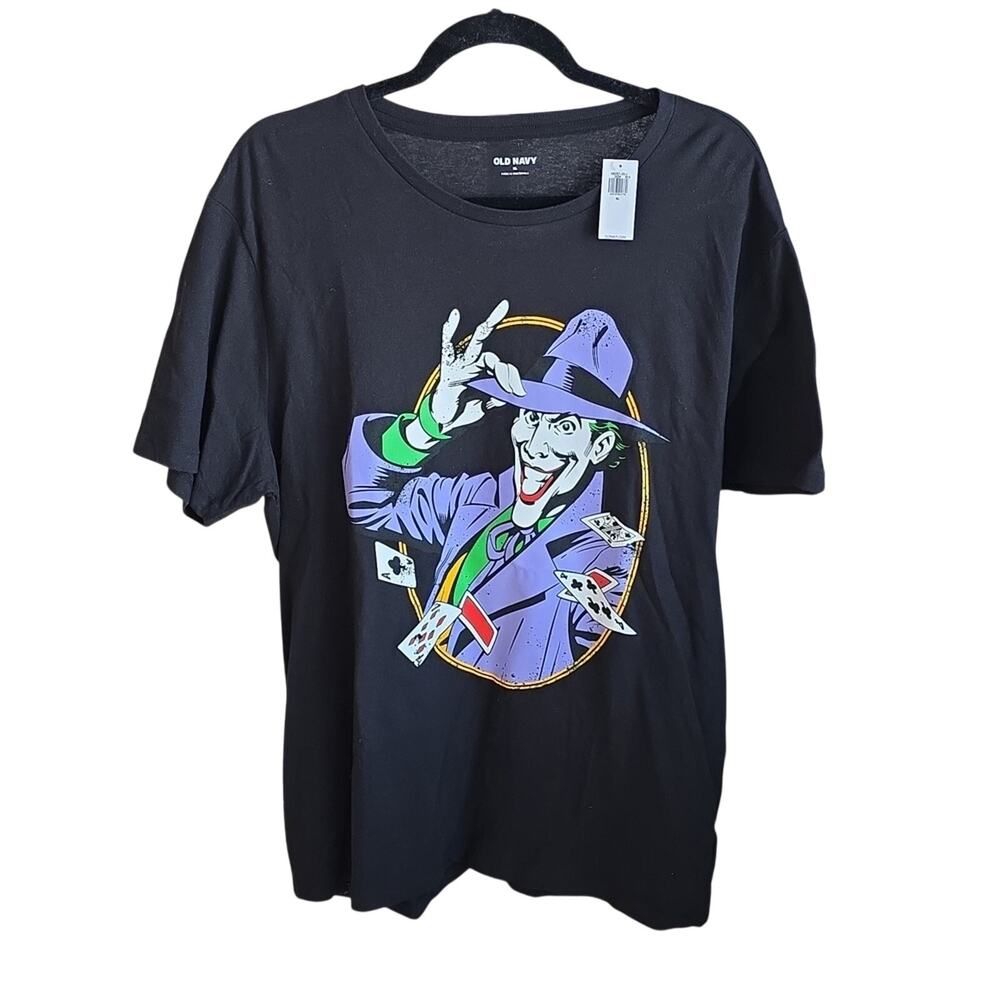 Old Navy Joker Tipping Hat Black Graphic T-Shirt Mens Size XL NWT